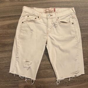 Vintage Y2K 515 Nouveau Cutoff Shorts in Off-White